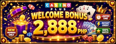 Casino Plus Welcome Bonus 2888PHP